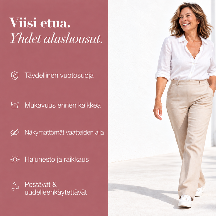 LUMIVE-vuotosuoja-alushousujen viisi etua